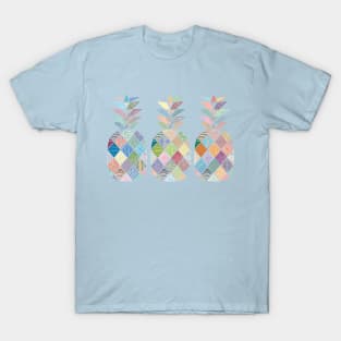 Pineapple Mandala Doodle Pattern in Pastel Colours T-Shirt